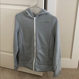 Zip up north face sweatshirt